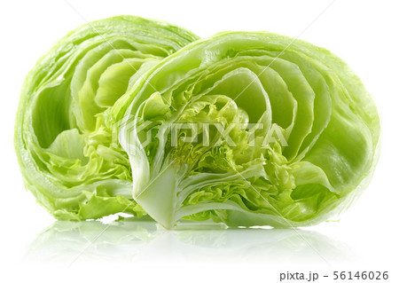 Green iceberg lettuce isolated on white Green iceberg lettuce isolated on white 56146026
