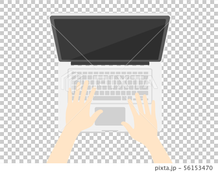 Illustration of working with a laptop Illustration of working with a laptop 56153470