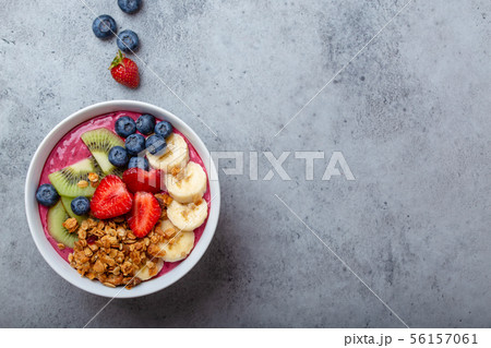 Healthy acai smoothie bowl Healthy acai smoothie bowl 56157061