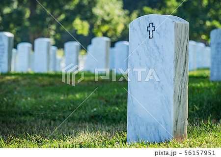 Grave stones in Arlington cemetery. Grave stones in Arlington cemetery. 56157951