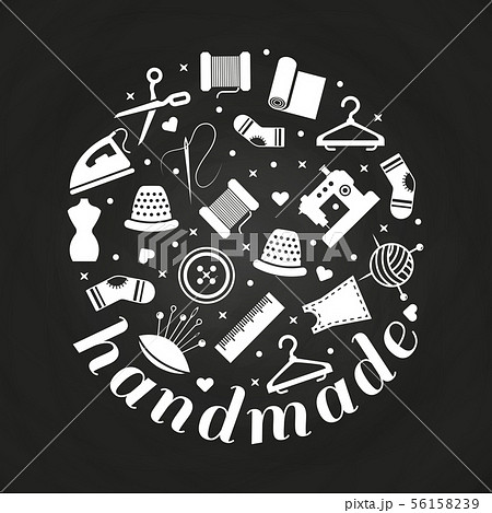 Handmade or handwork round concept 56158239