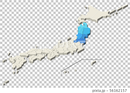 日本地図 東北地方 北方領土 (Set 3) 56162157