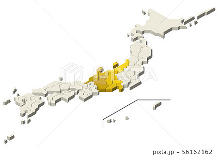 日本地図 中部地方 北方領土 Set 3 のイラスト素材 56162162 Pixta