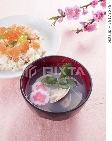 ちらし寿司と蛤のお吸い物 56172576