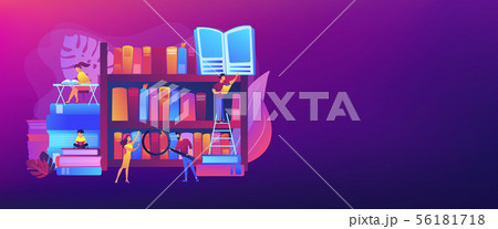 Public library concept banner header Public library concept banner header 56181718