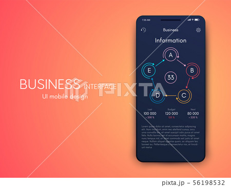 Mobile application interface. Ui design, stock vector Mobile application interface. Ui design, stock vector 56198532