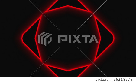 Beautiful abstract symmetry kaleidoscope with shiny neon lines, 3d render backdrop, computer 56218575
