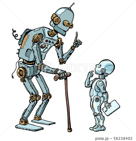 old and new robot old and new robot 56238402