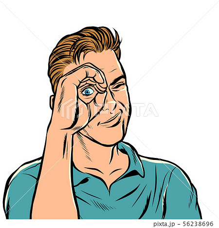 man look telescope hand man look telescope hand 56238696