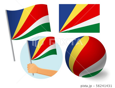 Seychelles flag icon set Seychelles flag icon set 56241431