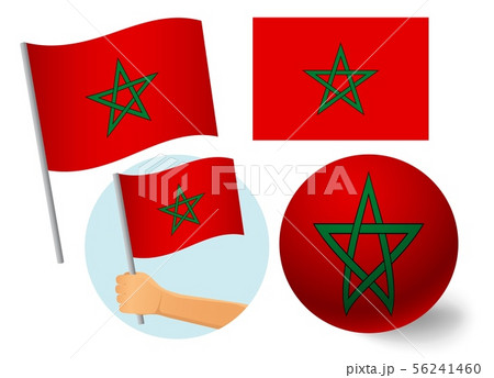 Morocco flag icon set 56241460