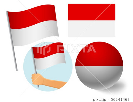 Monaco flag icon set 56241462