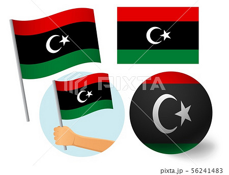libya flag icon set 56241483