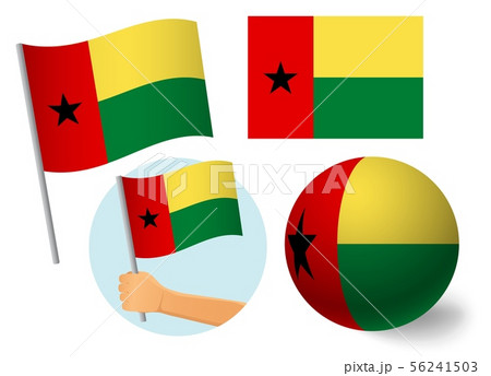Guinea-Bissau flag icon set Guinea-Bissau flag icon set 56241503