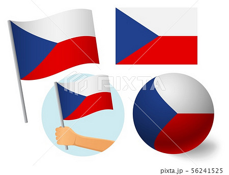 Czech Republic flag icon set