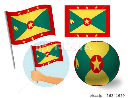 Grenada flag icon set 56241629
