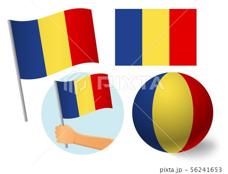 Chad flag icon set 56241653