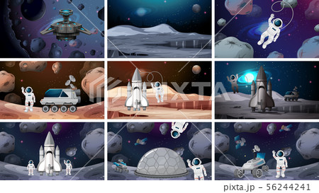 Set of various space scenes 56244241