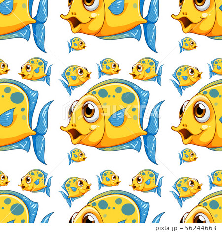 Seamless pattern tile cartoon with fish Seamless pattern tile cartoon with fish 56244663