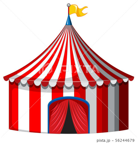 Circus Tent In Red And White Colorのイラスト素材