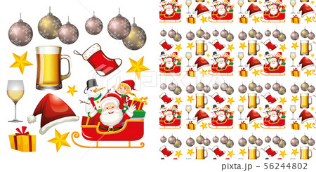 Seamless background design with christmas theme 56244802