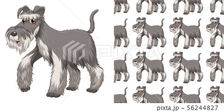 Seamless and isolated animal pattern cartoon 56244827