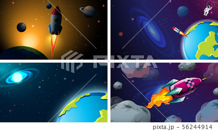 Space background scene set Space background scene set 56244914
