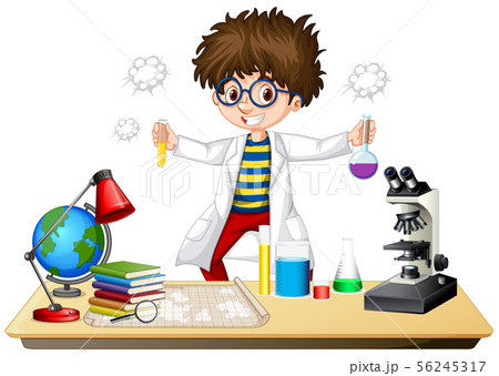 Scientist doing experiment in science lab Scientist doing experiment in science lab 56245317