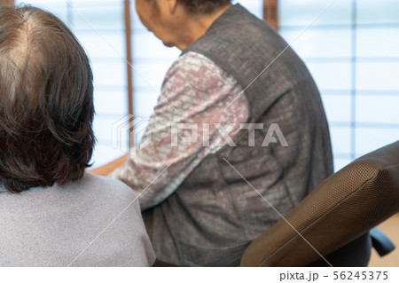 シニア女性　友人　会話 56245375