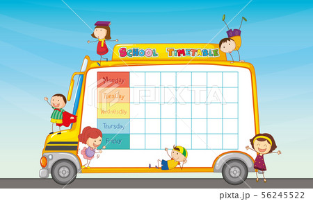 School time table on school bus School time table on school bus 56245522