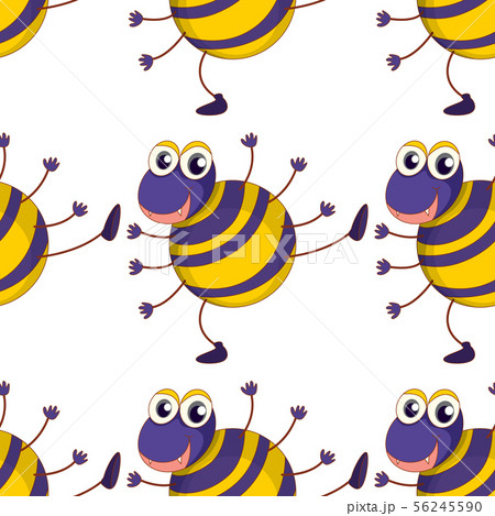 Seamless pattern tile cartoon with spider 56245590