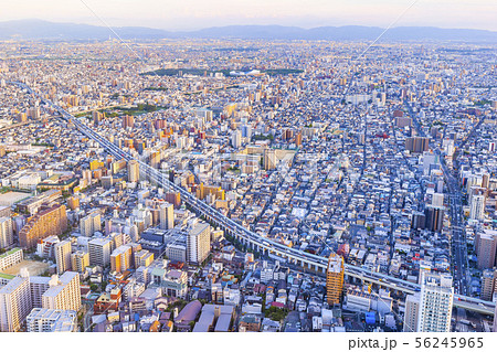 大阪・都市景観・夕暮れ 大阪・都市景観・夕暮れ 56245965