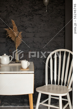 Kitchen interior with table and chair 56246746