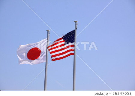 日米の国旗 56247053