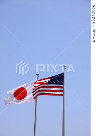 日米の国旗 56247056