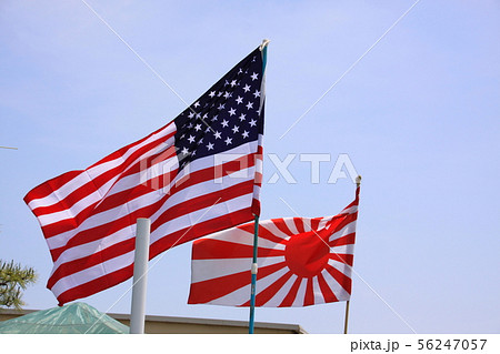 日米の国旗 日米の国旗 56247057