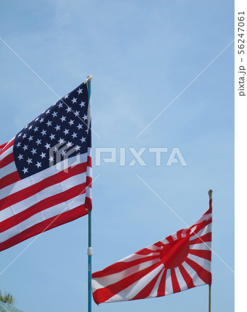 日米の国旗 56247061