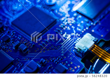 Circuit board.Motherboard digital chip. Electronic 56248320