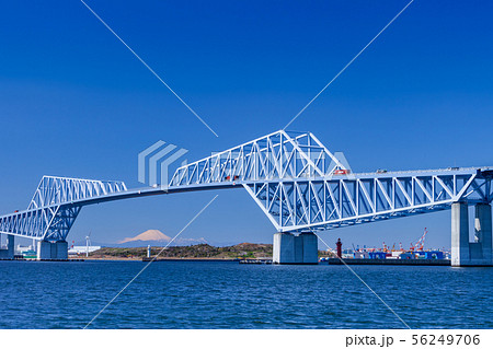 東京ゲートブリッジと富士山 東京ゲートブリッジと富士山 56249706