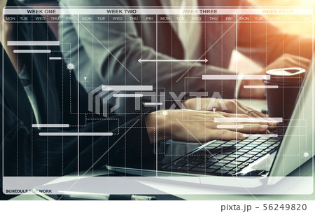 Schedule business planning and project management. 56249820