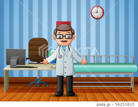 Doctor in hospital ward no patients 56251615