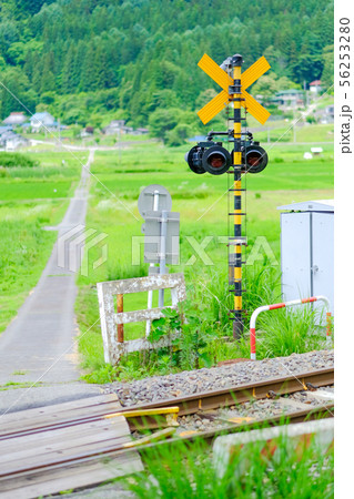 夏の田舎風景の写真素材