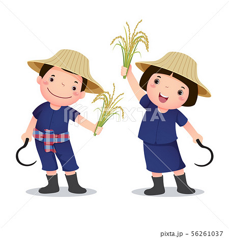 Profession costume of Thai farmer for kids 56261037