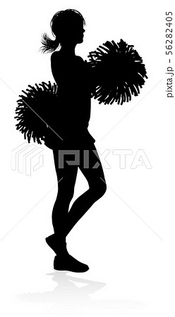 Cheerleader Silhouette Cheerleader Silhouette 56282405