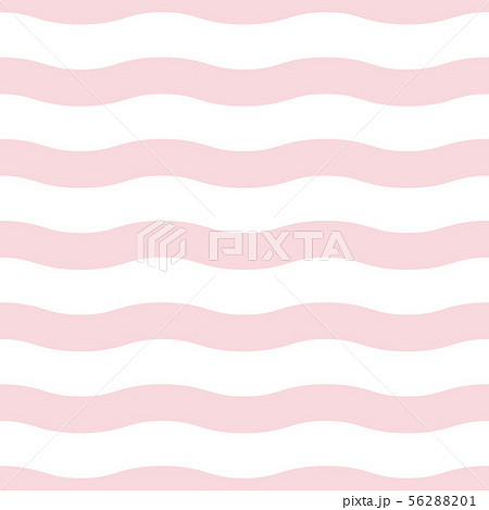 Seamless repeat striped pink waves pattern. Retro pastel pattern. EPS 10 56288201