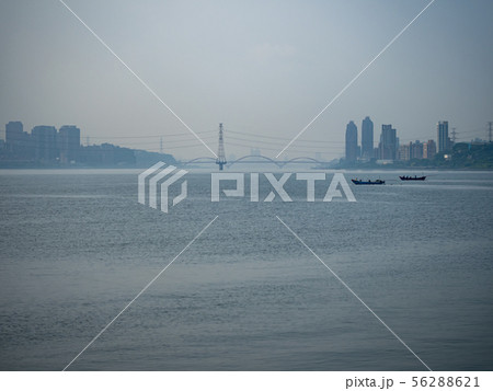 river in mist 56288621