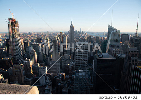Looking South from the top of Manhattans midtown 56309703