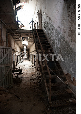Prison corridor in disrepair Prison corridor in disrepair 56310706