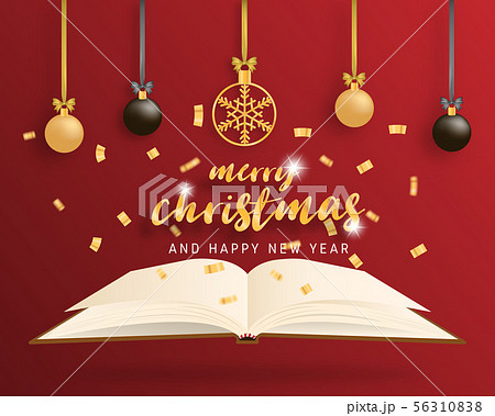 Merry Christmas and Happy new year greeting card 56310838