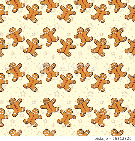 Christmas gingerbread man seamless pattern, xmas decorations 56312326